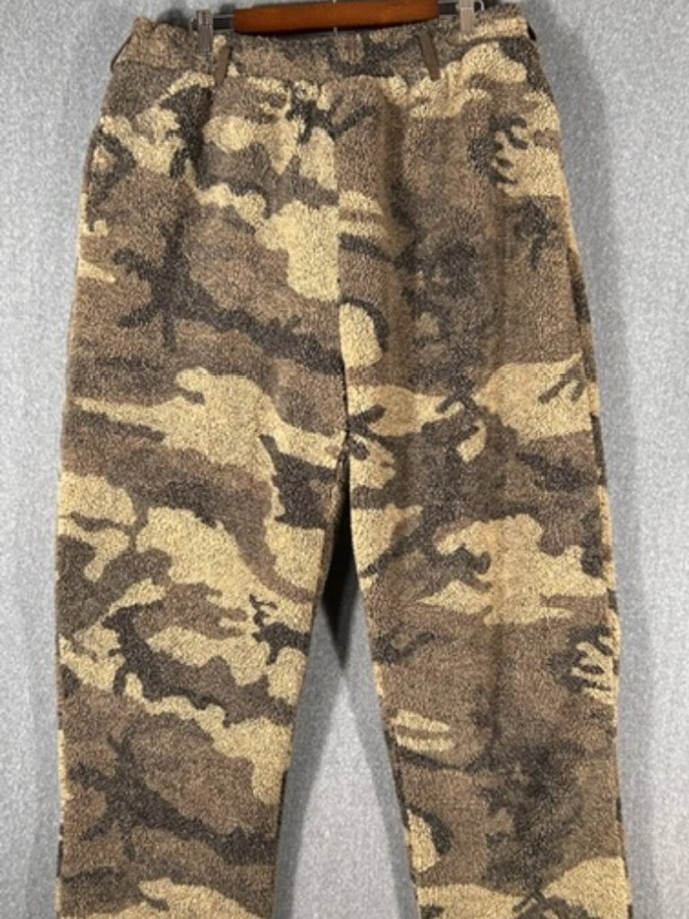 Cabela's Outfitters Camo Berber Fleece Hutning Pants Sz XL Windshear Thick Warm